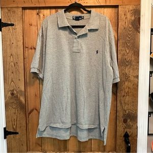 Polo Ralph Lauren gray polo with navy horse. EUC Size 1X Big